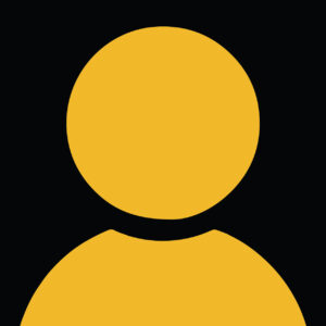 Yellow person icon on a black background