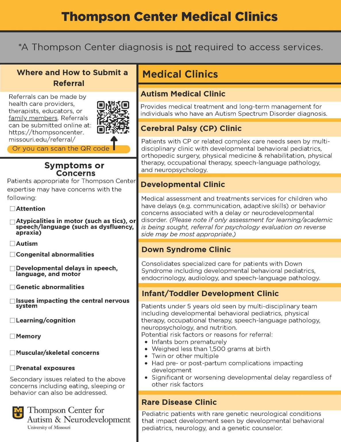Autism Referrals Referrals & Scheduling - Thompson Center for Autism & Neurodevelopment